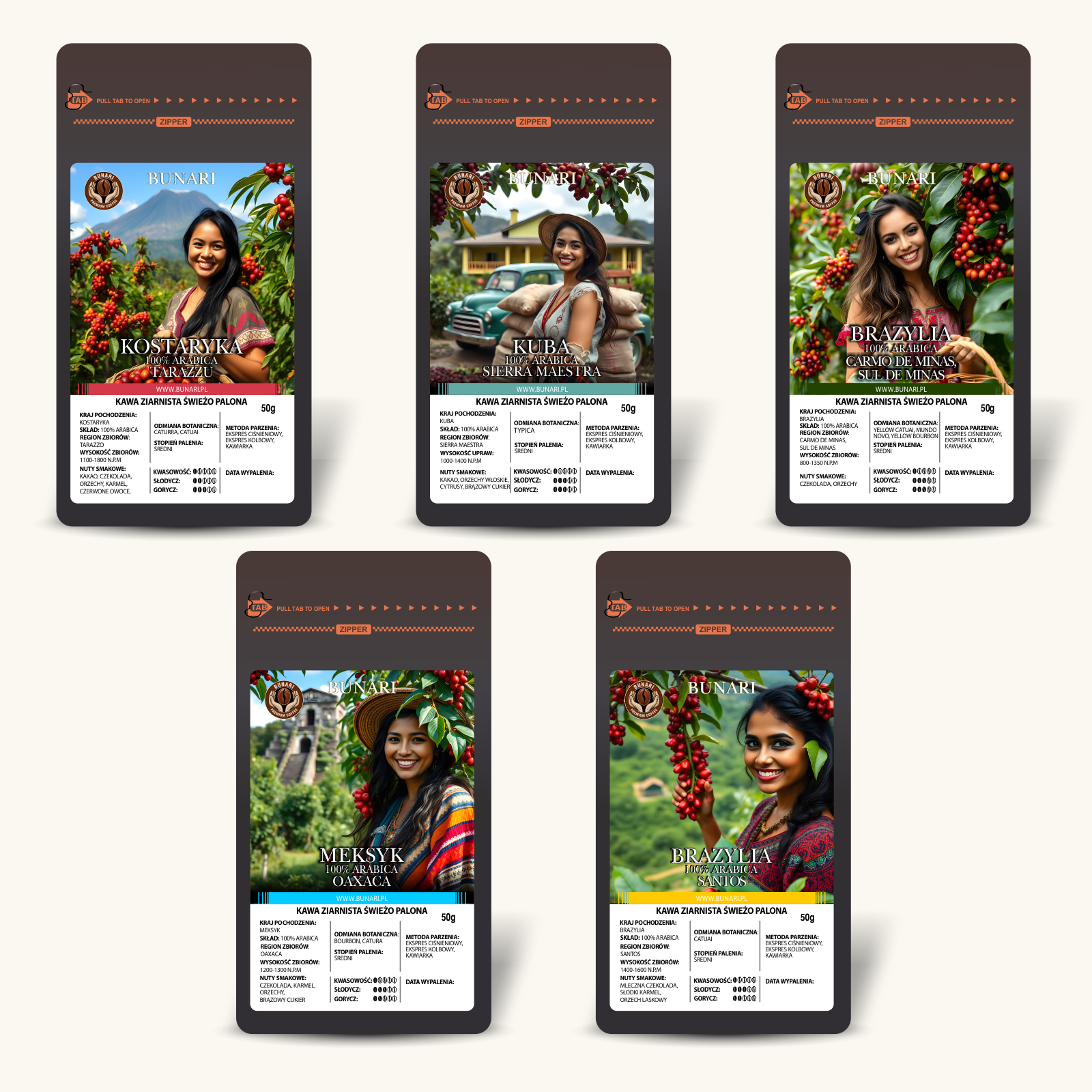 Próbki Ameryka (5x50G)